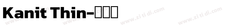 Kanit Thin字体转换
